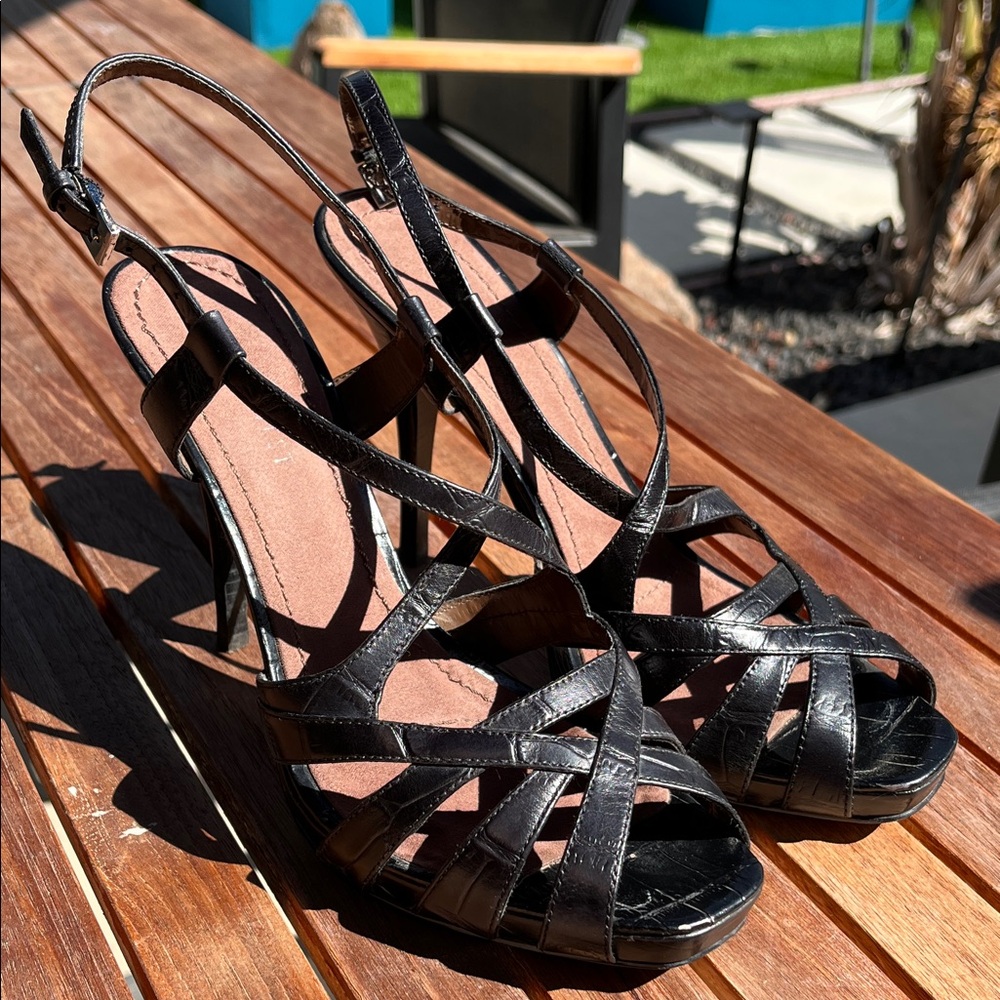 Nine West Elegant Black Strappy Women's Heels